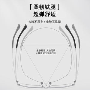 กรอบแว่นตาไทเทเนียมแท้ ทรงสี่เหลี่ยมเต็มกรอบ เลนส์เรซิ่นป้องกันรังสียูวี สำหรับทุกเพศ ผลิตที่ตานหยาง หมายเลขสินค้า 6166 - Product Image 2