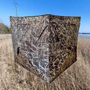 Tente de chasse portable à trois côtés camouflage, <span class=keywords><strong>3</strong></span> panneaux, 100x100x100cm, polyester enduit PU, équipement de chasse en plein air - Product Image 6