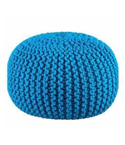 Pouf rond en coton, ottoman doux tricoté, coussin de sol confortable, repose-pieds pour salon, chambre à coucher, zone de séjour, décoration - Product Image 4