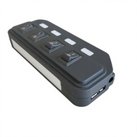 Nouveau Hub USB 3.0 à 4 ports avec coque transparente pour transmission haute vitesse, adaptateur de connecteur répartiteur USB 3.0