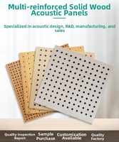 Panneaux perforés professionnels avancés en placage de bois ignifuge avec âme en aluminium pour salles de conférence d'entreprise