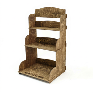 Étagère de présentation de comptoir légère à 3 niveaux en bois, pré-assemblée, pour mugs, présentoir de supermarché - Product Image 1