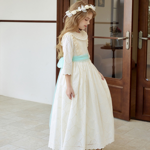 Vestido de boda para niños, vestido de princesa, Boutique para niñas adolescentes, vestidos de comunión, vestido de encaje personalizado para niñas con cinturón - Product Image 6