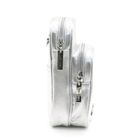 Tas Selempang YIEYIE Fashion Metallic Silver Nylon Zipper Semua Musim Merek Asli Siap Eceran Grosir