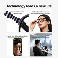 Lunettes Intelligentes IA Transfrontalières avec Caméra de Diffusion en Direct TikTok TK, Photo et Vidéo 800W, Contrôle par Bouton Tactile, Chargement Type-C
