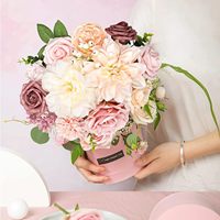 Tiges de fleurs artificielles en soie rose mélangées faites à la main pour bouquet de mariage DIY, baby shower, Saint-Valentin, arrangement floral moderne