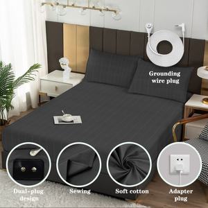 Drap-housse de luxe en coton biologique et fibre d'argent pure, avec logo personnalisé imprimé et brodé, 400TC, toutes saisons, pour usage domestique et hôtelier - Product Image 6