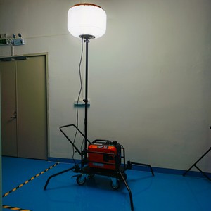 Tour d'éclairage mobile à LED 500W sur chariot, projecteur LED gonflable robuste pour chantier, route et extérieur, éclairage portable - Product Image 2