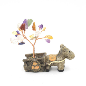 Árbol de Cristal de Chakra al por Mayor con Base de Resina de Carroza de Burro, Alambre de Cobre, Árbol de Piedras Preciosas Naturales, Mini Árbol de Cristal Curativo - Product Image 3