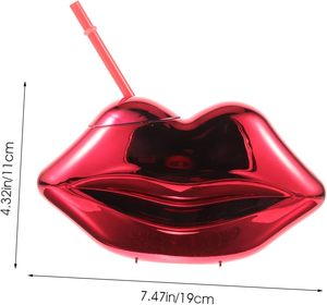 20オンス 光沢カラー プラスチック製唇型ドリンクカップ 在庫あり プラスチックパーティカップ ドリンク用 プラスチックリップタンブラー - Product Image 4