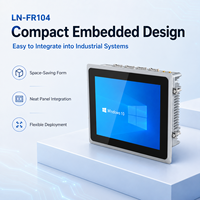 Ordinateur tactile embarqué 10,4 pouces, double LAN, COM, USB, commutateur à distance, compatible Windows et Linux, PC industriel