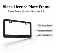 Support de plaque d'immatriculation américaine BOLONG à 2 trous en plastique ABS, personnalisable avec vis, cadre de plaque d'immatriculation de taille américaine