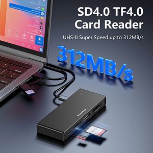 Pembaca Kartu 10Gbps USB <span class=keywords><strong>3.2</strong></span> Gen <span class=keywords><strong>2</strong></span> UHS-II SD TF 4.0 CFexpress Tipe A Tipe B 6 in 1 Adaptor Hub USB C Tipe C Docking Station Laptop - Product Image 4