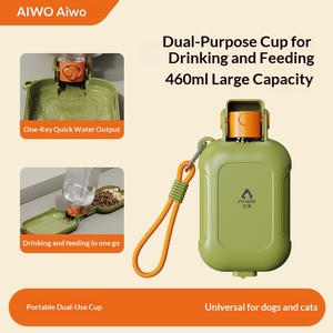 Ciotola Portatile Pieghevole per Acqua e Cibo per Animali Domestici - <span class=keywords><strong>Bottiglia</strong></span> da Viaggio Antigoccia da 460ml per Cani e Gatti - Product Image 3