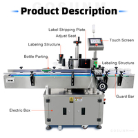 Machine d'étiquetage et d'impression entièrement automatique haute vitesse pour canettes de boissons et de produits alimentaires, machines d'étiquetage de bouteilles