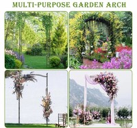 Arche de mariage en métal pour toile de fond, cadre de photomaton extérieur pour cérémonie de mariage, décoration de fête et support pour plantes grimpantes