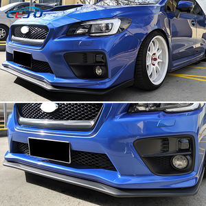 Negro ABS Carbon Look CS Style Car Parachoques delantero Spoiler Lip Splitter para Subaru Impreza WRX STI S207 S208 S209 Sedan 2015-2021 - Product Image 5