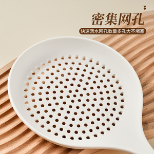 Cuchara coladora de silicona, mango largo resistente al calor, para fideos, dumplings, uso en la cocina - Product Image 5
