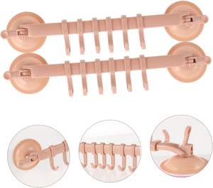 Gancho de succión al por mayor, estante de ducha con ventosa y 6 ganchos para cocina y baño, sin clavos, sin rastro, multiusos - Product Image 2