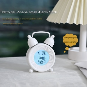 Réveil LCD en plastique pour enfants, mignon et créatif, avec affichage lumineux, mini-réveil de chevet, décor de chambre à coucher et de <span class=keywords><strong>bureau</strong></span> avec thermomètre - Product Image 4