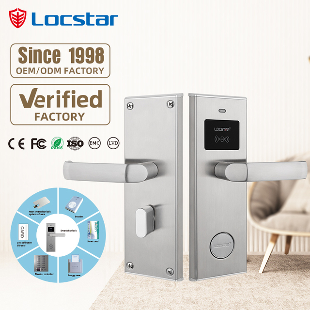Locstar Classic Mortise Mf Contactless Hotel Rfid Door Lock Card Rf Card Hotel Lock System