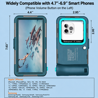 Étui de protection pour téléphone de plongée IP68 étanche et antichoc, design sportif, en TPU+PC+alliage d'aluminium, boîtier de protection sous-marine 15M avec obturateur
