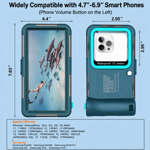 IP68 กันน้ำกันกระแทกเคสโทรศัพท์ดำน้ำ 15 ม. ตัวป้องกันกล้องใต้น้ำพร้อมปุ่มชัตเตอร์ที่ยึดไม้เซลฟี่ - Product Image 5