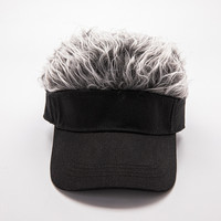 Gorra de Béisbol/Golf con Pelo Postizo, Divertida, con Visera, Ajustable, para Hombre