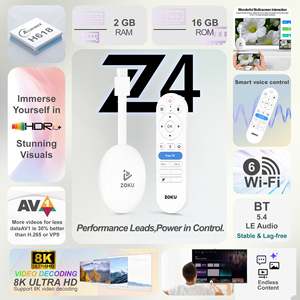 Zoku Z4 <span class=keywords><strong>Android</strong></span> 14 thông minh <span class=keywords><strong>Dongle</strong></span> Stick 2GB 16GB Rom kép wifi6 BT giọng nói từ xa TV Stick Set Top Box <span class=keywords><strong>internet</strong></span> TV Stick - Product Image 3