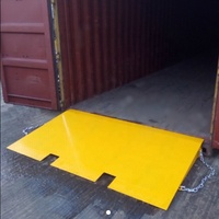 Rampe de conteneur jaune en acier robuste, capacité de 6500kg, rampe de chargement de conteneur de chariot élévateur