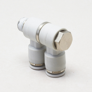 Raccord pneumatique rotatif à trois voies, coude mâle universel <span class=keywords><strong>double</strong></span>, série PHW, <span class=keywords><strong>type</strong></span> F plaqué, 4 6 8 10 12 mm - Product Image 6