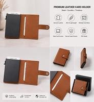 Dompet Kulit Logo Kustom Berkualitas Tinggi untuk Pria dengan Keahlian Premium Harga Terbaik