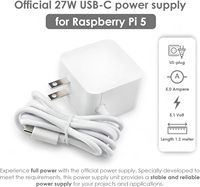 Kit de démarrage de carte de développement Raspberry Pi 5 8 Go |   Carte SD 64 Go, alimentation, boîtier, ventilateur |   Micro 4K pour câble, dissipateur thermique en aluminium
