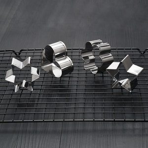 5pcs Stainless Steel Star <strong>Heart</strong> Flower <strong>Shaped</strong> Cookie <strong>Cutters</strong> Baking Tools for Pastry Fruit Biscuit Cutting - Product Image 3