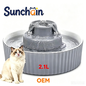 2.1L Eco-Friendly <strong>Ceramic</strong> Cat <strong>Bowl</strong> Cat Fountain Activated Carbon Filter Custom LOGO Pet Water Dispenser Chargeable Automatic <strong>Dog</strong> - Product Image 1