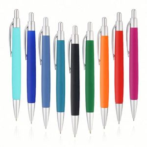 Hot Sell Plastic Rubber Coated Click Hotel Wholesale Pen for Promotion Branded Giveaway Gift Pen with Custom logo - Product Image 3