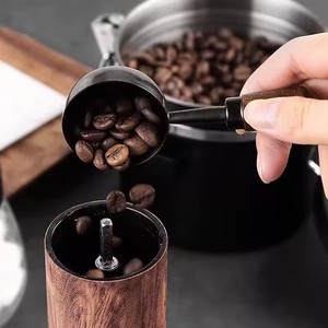 Walnut Handle Coffee Spoon Long Handle Coffee Bean Spoon Short Handle Stainless Steel Coffee Powder <b>Measuring</b> Spoon Kitchen <b>Tool</b> - Product Image 2