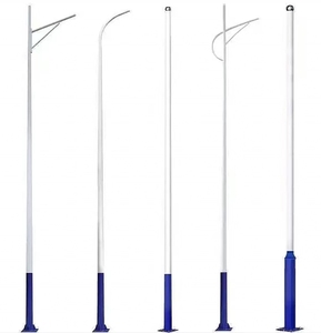 Poste de luz de calle galvanizado por inmersión en caliente de entrega rápida 25 pies <span class=keywords><strong>4</strong></span> "11 calibre poste de luz de acero cuadrado recto - Product Image 1
