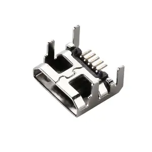 Micro 5P Vrouwelijke Socket Met Vier Pins Stekker Bord Micro Usb Type B Micro Usb Socket Female Socket