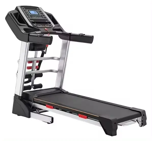 Bantalan berjalan Treadmill 3,0 HP 150kg, mesin lari listrik yang dapat dilipat untuk latihan Fitness pintar Treadmill lipat