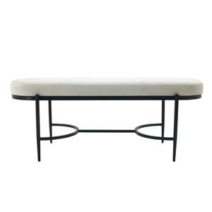 Panca in Velluto per Ingresso, Design Elegante Imbottito, Pouf Contemporaneo per Corridoio o Fondo Letto - Product Image 1