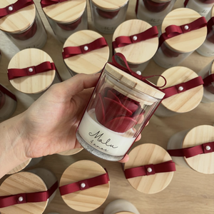 <strong>S</strong> Size Rose Scented <strong>Candle</strong> White Wine Red Flower Shaped Art Aromatherapy <strong>Candle</strong> with Ribbon for Corporate Business Small Gifts - Product Image 2