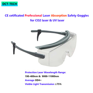 Lunettes de sécurité laser à absorption professionnelle de haute qualité OD4+ 190-400nm 9000-11000nm certifiées CE >75% visibles pour le soudage/la découpe - Product Image 2