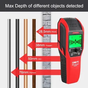 <span class=keywords><strong>Detector</strong></span> de Metais UT387C Scanner de Parede <span class=keywords><strong>4</strong></span> em 1 Localizador de Fios Elétricos e Vigas de Madeira com Calibração de Buzzer UT387E S - Product Image 2
