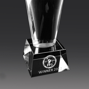 Custom Engraved Crystal Sports <strong>Trophy</strong> Glass Award Crystal Golf <strong>Trophy</strong> <strong>Plaque</strong> - Product Image 2