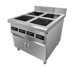 Équipement de restaurant, cuisinière à induction commerciale avec armoire de rangement, machines de cuisine et technologie Half Bridge AM-TCD402C Com - Product Image 4