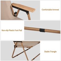 Chaise de camping pliante Double Kermit, cadre en bois, banc portable d'extérieur, léger, pour la plage, les voyages, les pique-niques, le camping