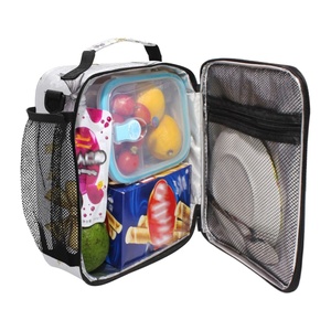 Bow Printing Square Custom Large Capacity Portable Lunch Bag Outdoor Picnic Bag Aluminum Foil Insulated Cooler Bag - Product Image 4