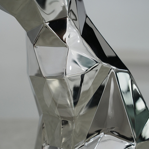 Estatuas de Animales Soldadas en 3D de Tamaño Real para Decoración de Interiores, Gato Británico de Pelo Corto para Manualidades en Metal, Acero Inoxidable para Escultura - Product Image 5