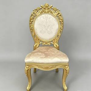 Silla de Banquete de Lujo Tallada, Silla de Comedor Tapizada para Bodas, Fiestas y Eventos de Hotel - Product Image 2